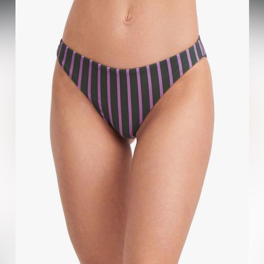 Gottex Women’s Au Naturel Striped Mi-Rise Bikini Bottom